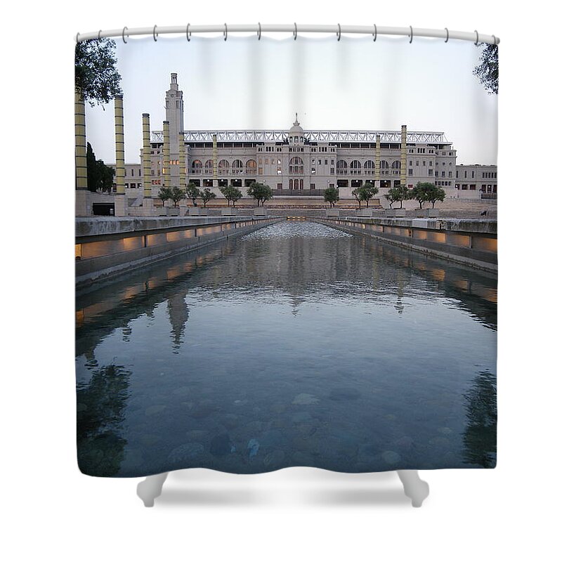 Barcelona Shower Curtain featuring the photograph Barcelona reflections by Lisa Mutch