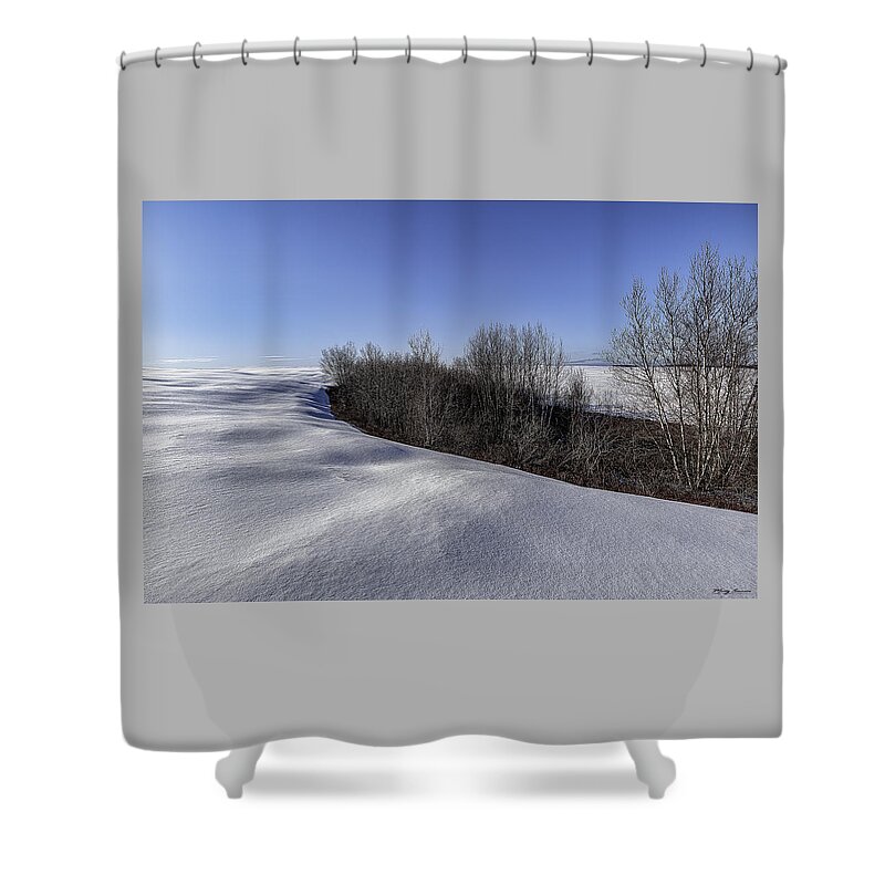 Barrens Winter Landscape Shower Curtain featuring the photograph Barrens Winter Landscape by Marty Saccone
