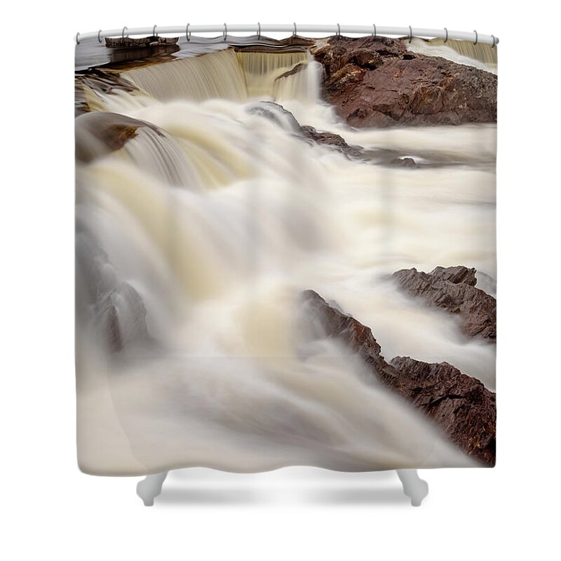 Bath Shower Curtain featuring the photograph Bath, New Hampshire Waterfall I by William Dickman