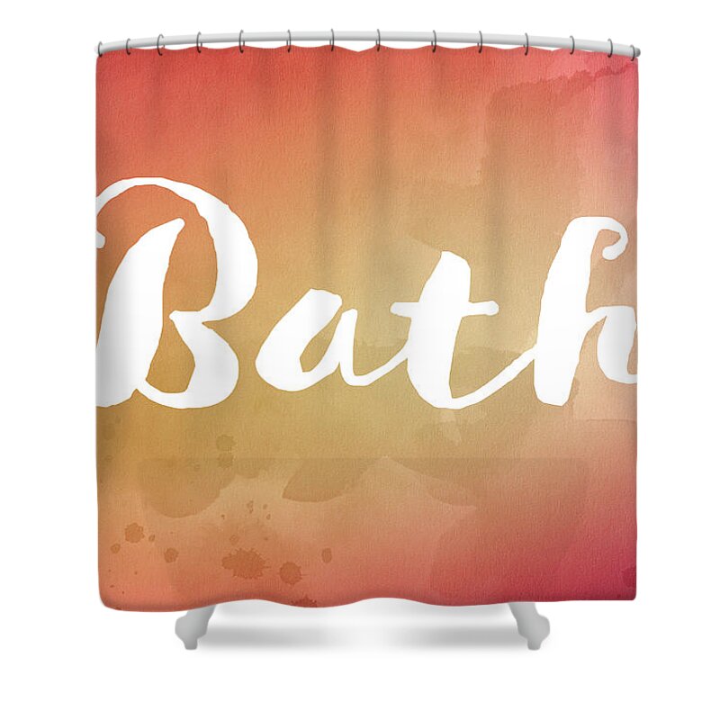 Watercolor Shower Curtain featuring the painting Bathroom Art Watercolor by Amelia Pearn