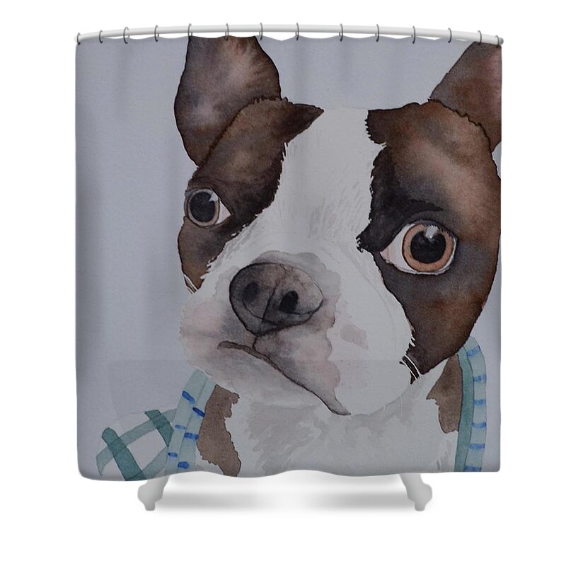 Bathtime Shower Curtain featuring the painting Bathtime by Laurel Best