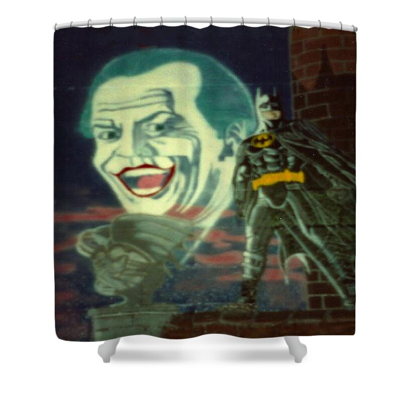 Airbrush Art Shower Curtain featuring the photograph Batman 1938 by Michael Rucker by Michael Rucker