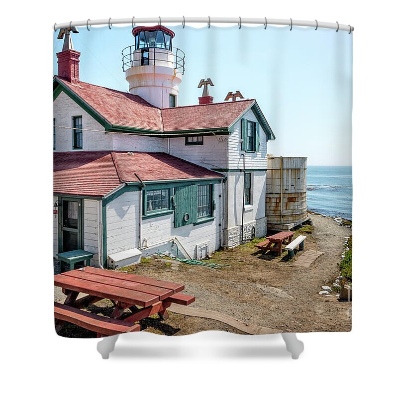 Afternoon Shower Curtain featuring the photograph Battery Point Lighthouse 3 by Al Andersen