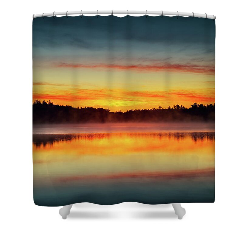 Sunrise Shower Curtain featuring the photograph Baxter State Park 34a2603 by Greg Hartford