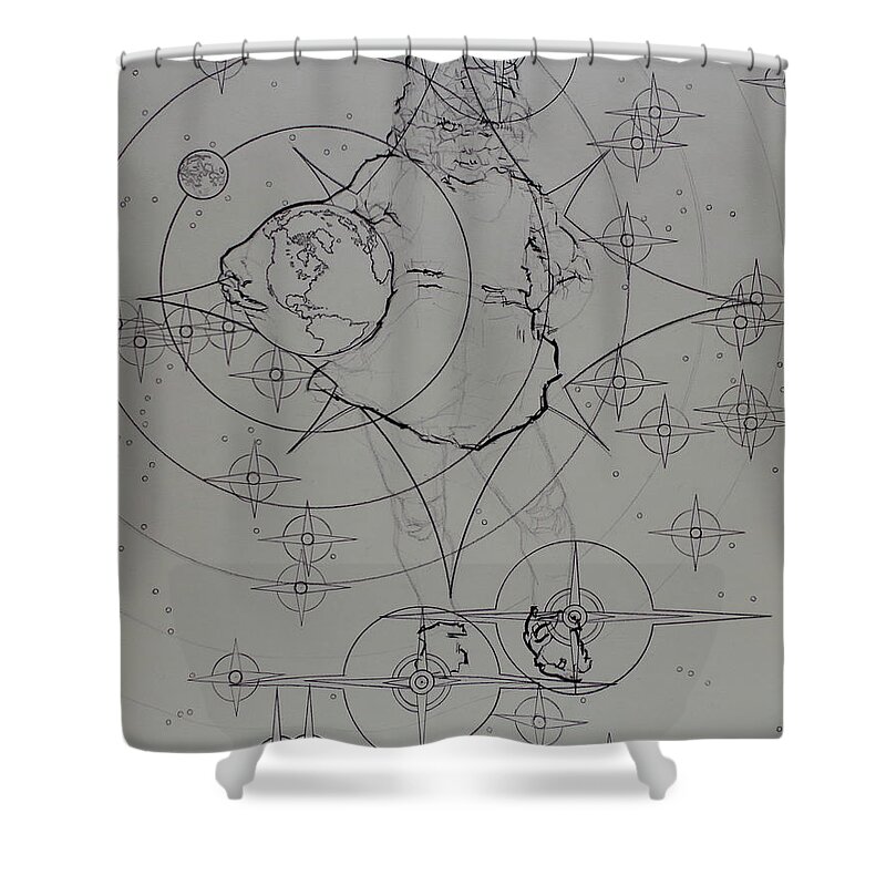 Charcoal Pencil Shower Curtain featuring the drawing Be Good by Sean Connolly