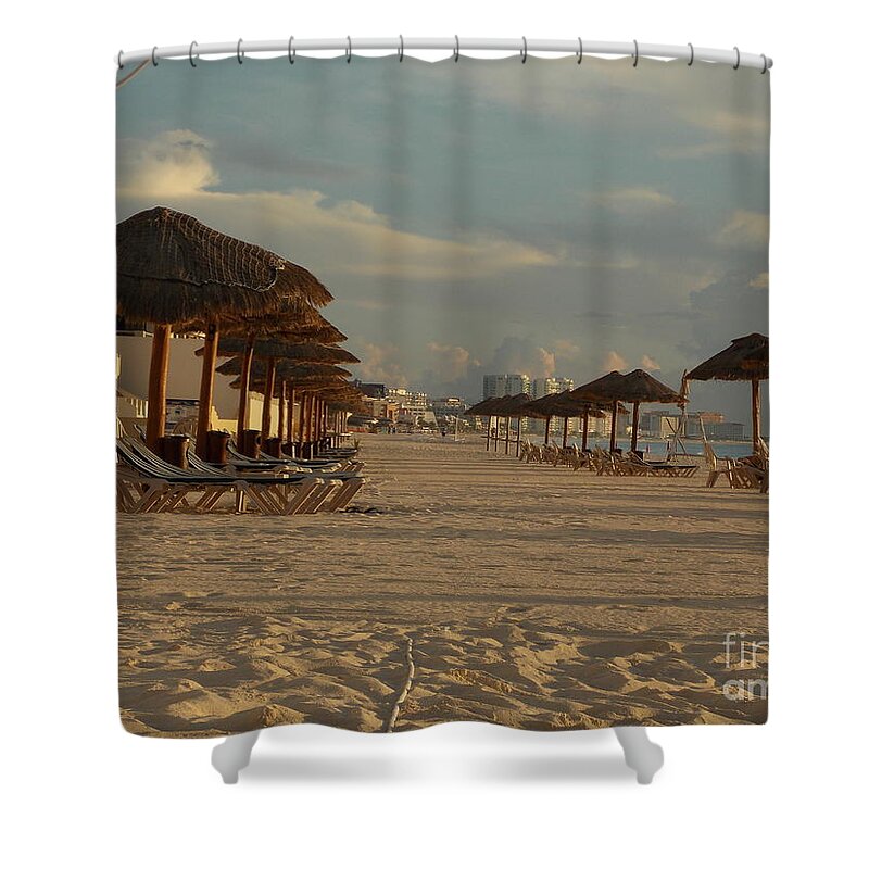 Cancun Shower Curtain featuring the photograph Beach 2 by David Ragland
