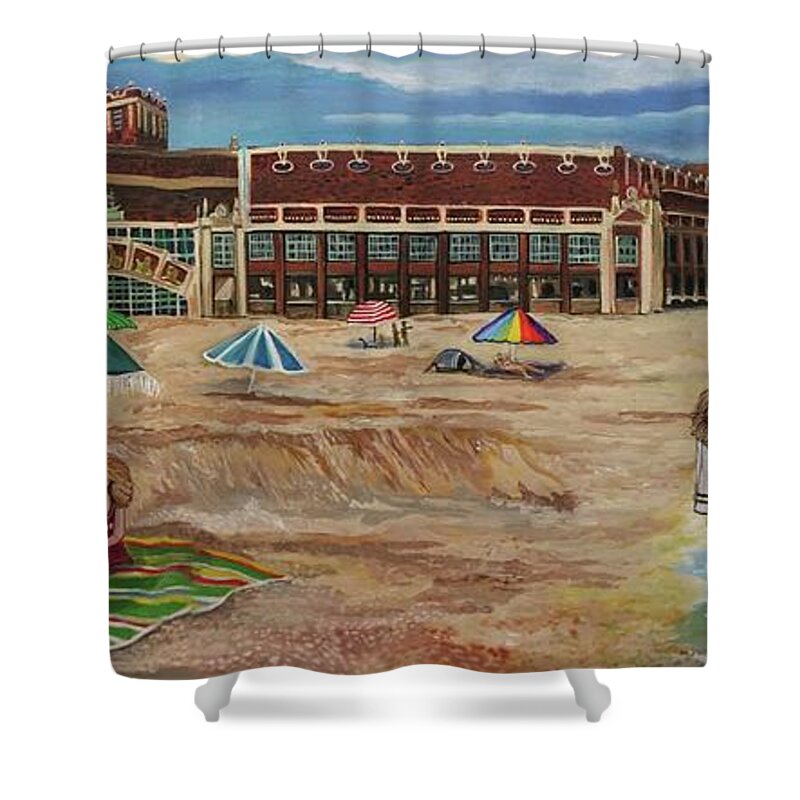 Asburyartist Shower Curtain featuring the painting Beach dreams by Patricia Arroyo