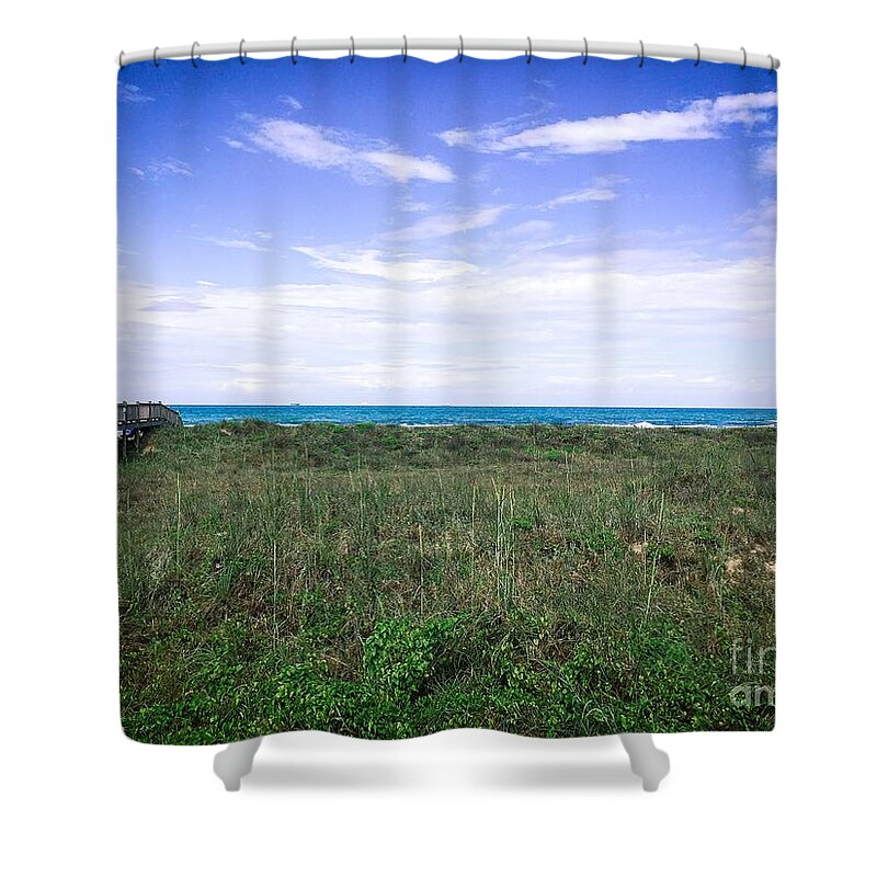  Shower Curtain featuring the photograph Beach Meadow 1 by Kari Myres