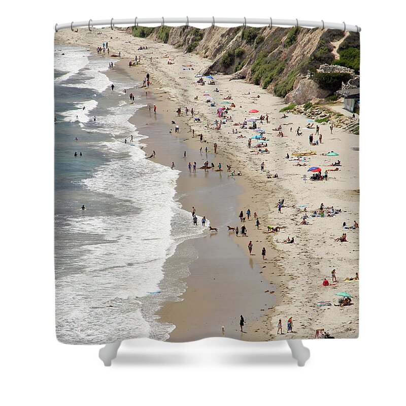 California Coastline Shower Curtain featuring the photograph Beach scene by Eyes Of CC