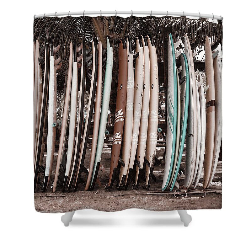 Surf Shower Curtain featuring the photograph Beach Vibes 4 by Carmen Kern