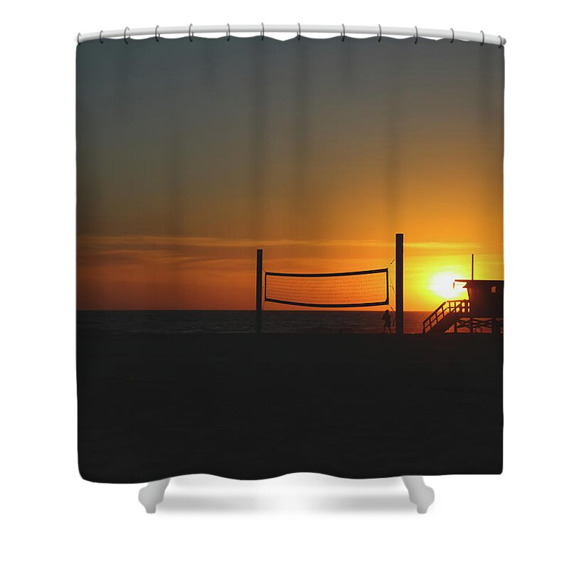 California Shower Curtain featuring the photograph Beach Volley by Alberto Zanoni