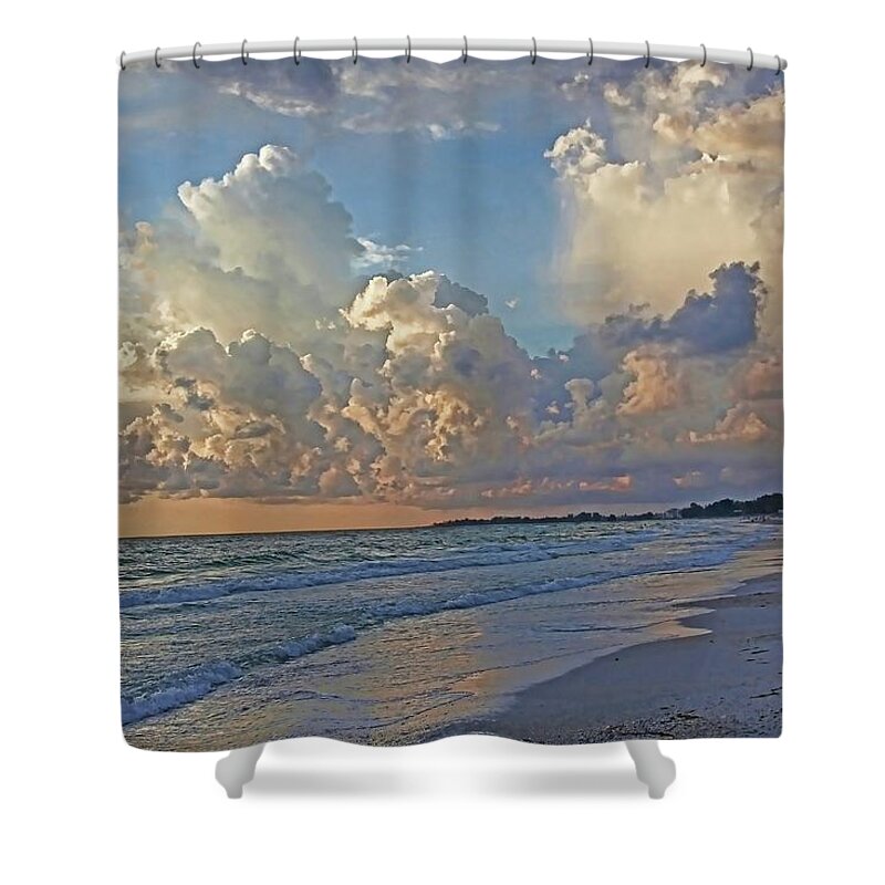 Beach Shower Curtain featuring the photograph Beach Walk by HH Photography of Florida