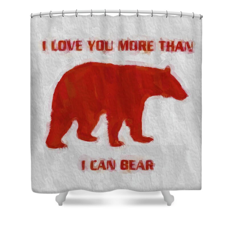 Love Shower Curtain featuring the painting Bear art by Darrell Foster