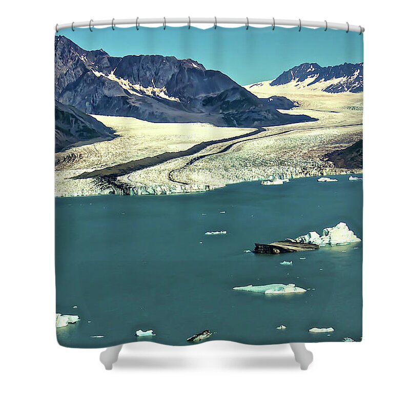  Shower Curtain featuring the photograph Bear Glacier Kenai Fjords National Park Alaska by Michael W Rogers