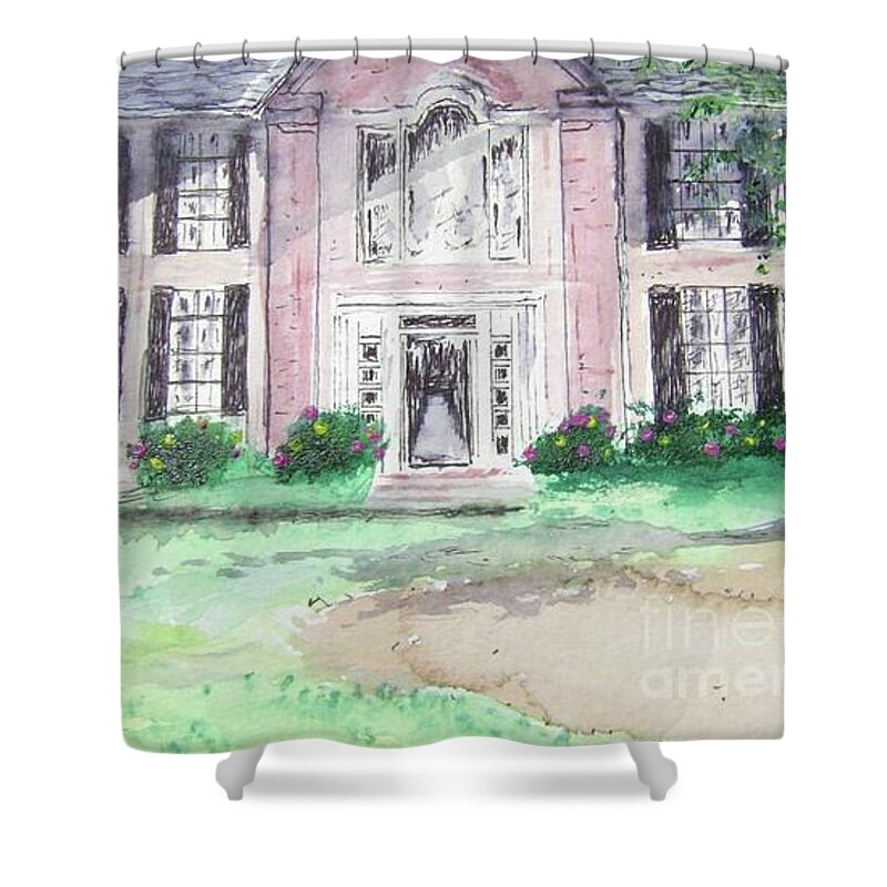  Shower Curtain featuring the painting Beautiful Home by Patrick Grills