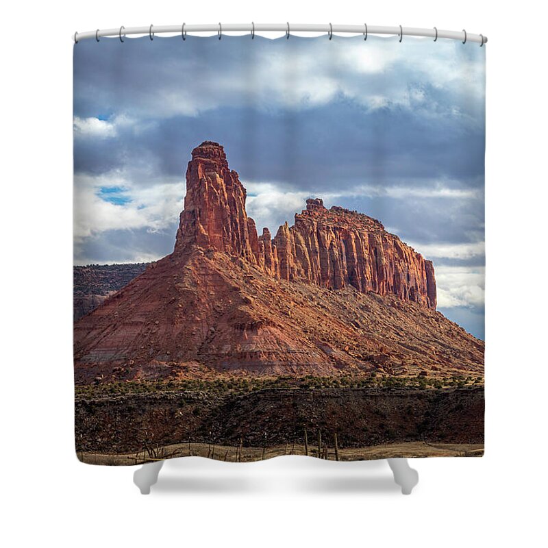 Butte Shower Curtain featuring the photograph Beautiful Sandstone Fins of Utah by Andy Konieczny