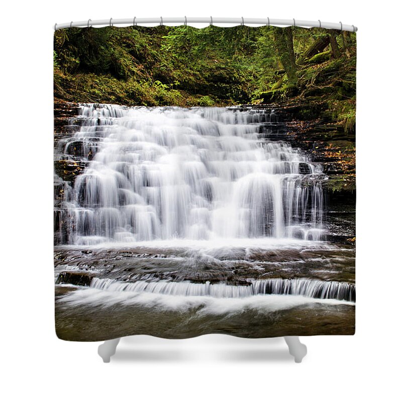 Waterfalls Shower Curtain featuring the photograph Beauty Falls Salt Springs State Park by Christina Rollo