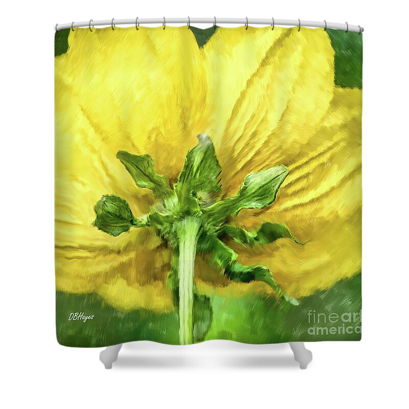 Flowers Shower Curtain featuring the mixed media Beauty Of The Rear by DB Hayes