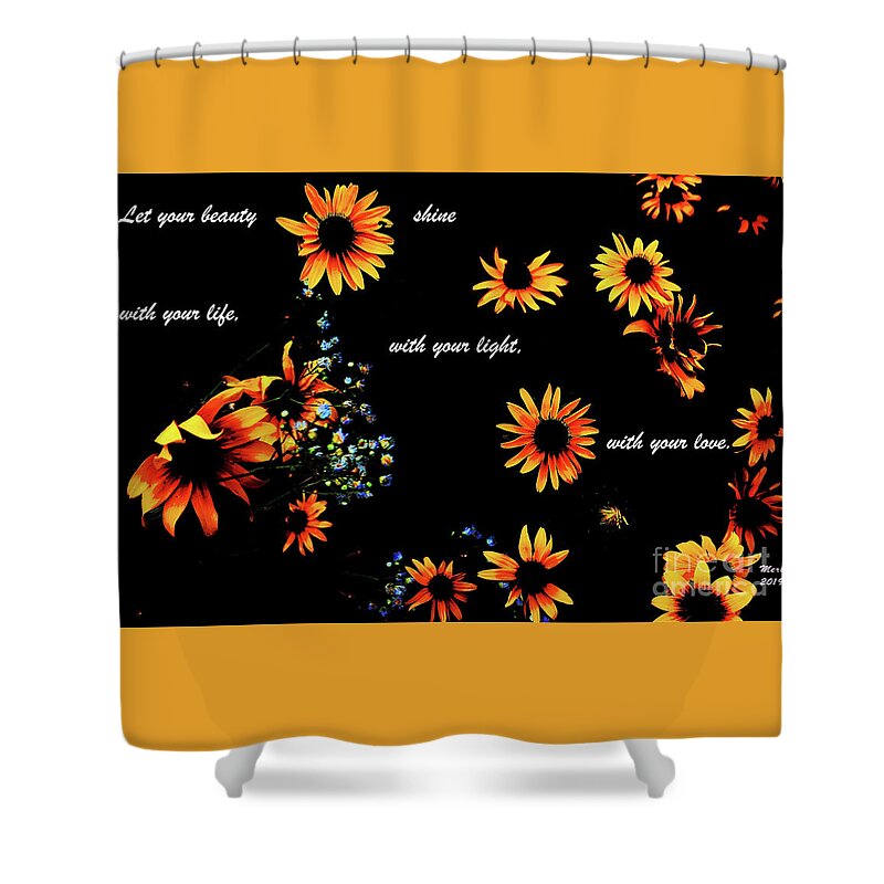 Flowers Shower Curtain featuring the photograph Beauty shines out by Merle Grenz
