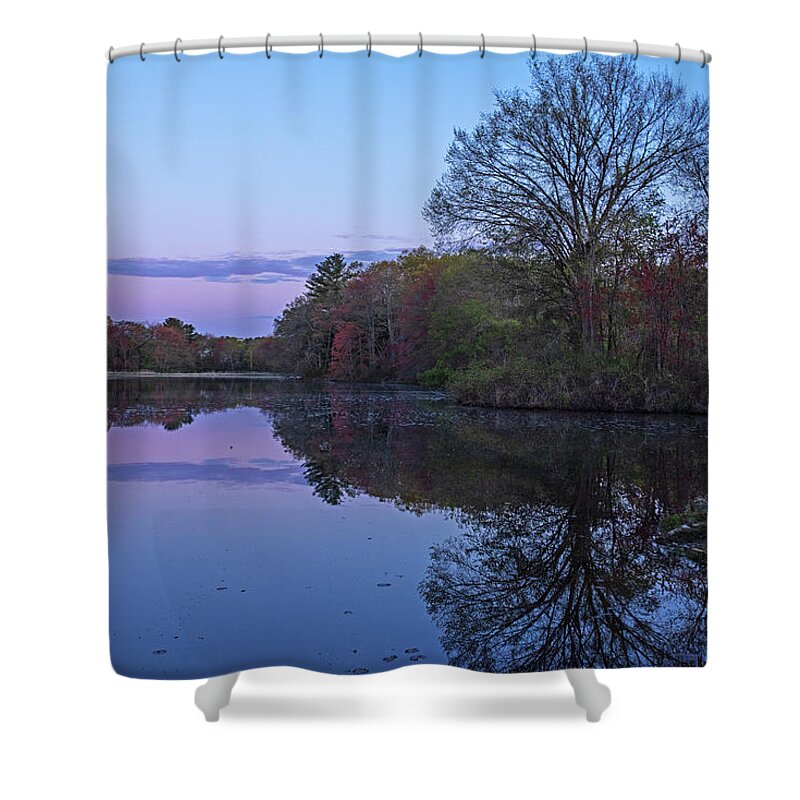 Billerica Shower Curtain featuring the photograph Beaver Pond Sunrise Billerica Massachusetts by Toby McGuire