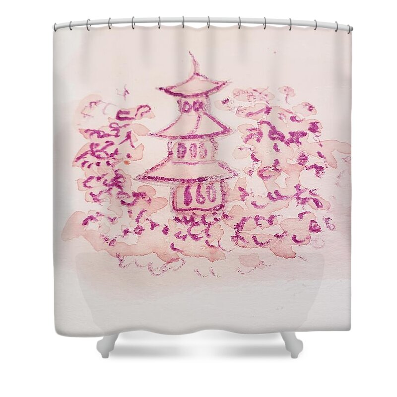 Washed With Beet Juice From My Dinner. Shower Curtain featuring the painting Beet Juice Art by Margaret Welsh Willowsilk