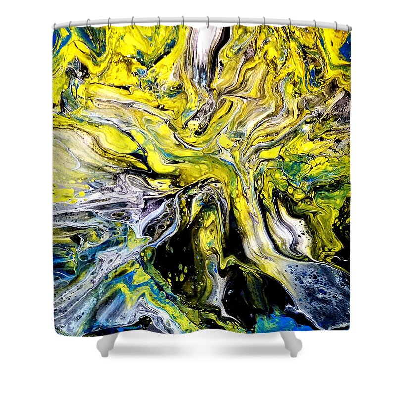  Shower Curtain featuring the painting Befouled by Rein Nomm