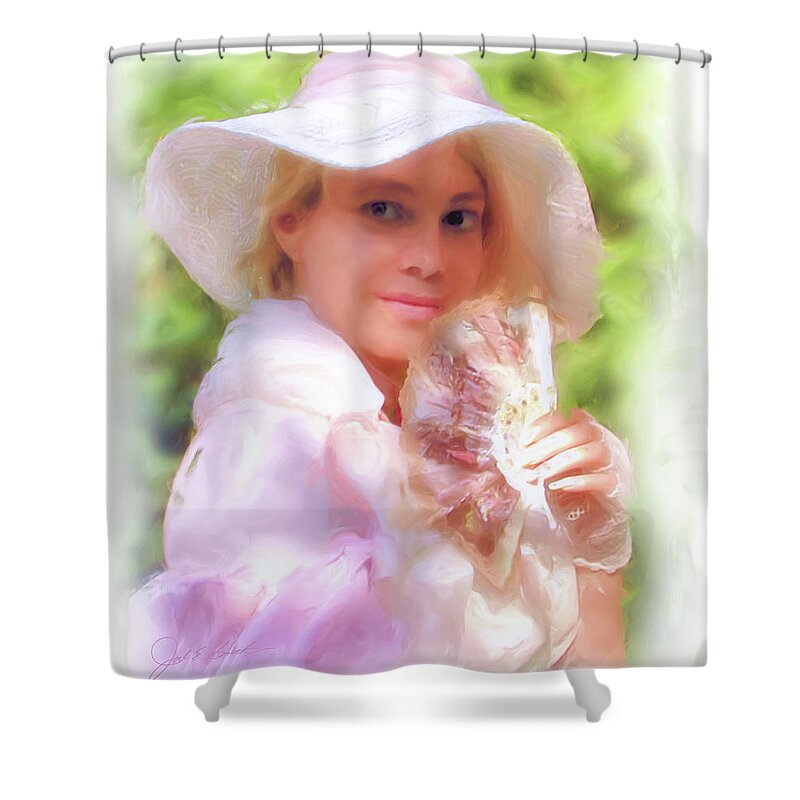 Belle Shower Curtain featuring the painting Beguiling Belle by Joel Smith