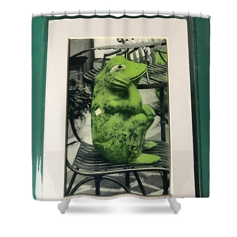 Portrait Shower Curtain featuring the photograph Being Green by Jean Wolfrum