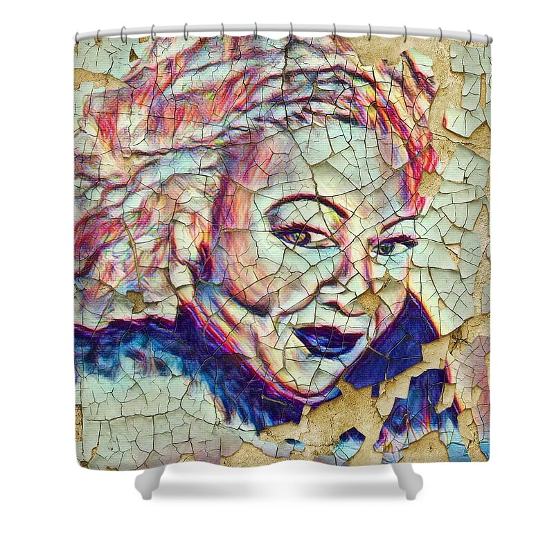  Shower Curtain featuring the painting Beloved Toni by Angie ONeal
