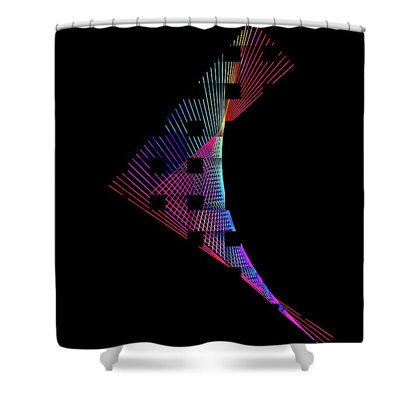 Bending Light Shower Curtain featuring the digital art Bending Light by Susan Maxwell Schmidt