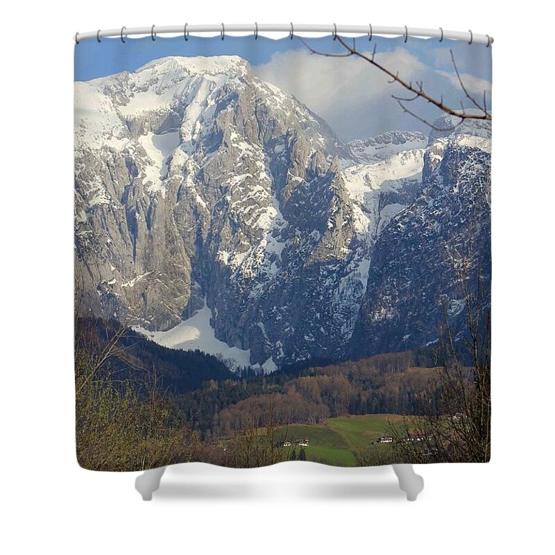 Overlook Shower Curtain featuring the photograph Berchtesgaden overlook by Yvonne M Smith