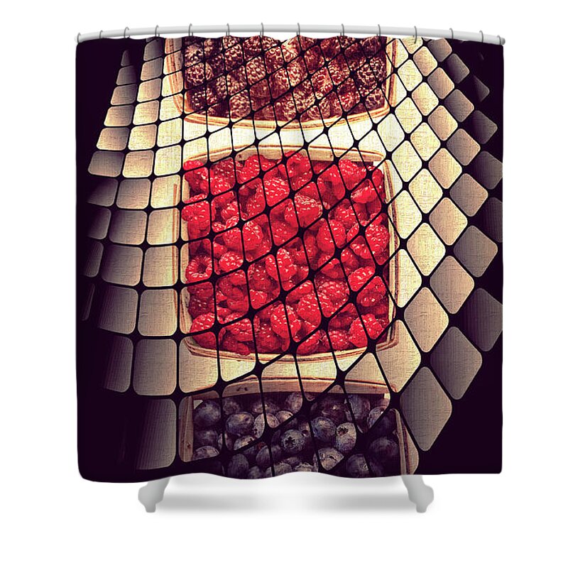 Berries Shower Curtain featuring the photograph Berry Berry Odd by Rene Crystal