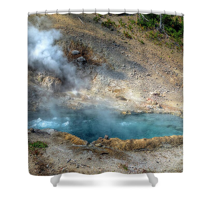 Fine Art Shower Curtain featuring the photograph Beryl Hot Springs Yellowstone National Park by Greg Sigrist