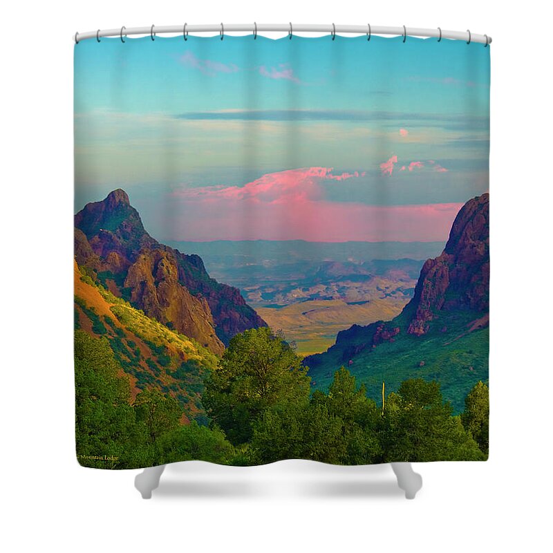 Big Bend Shower Curtain featuring the photograph Big Bend Texas from the Chisos Mountain Lodge by Gary Grayson