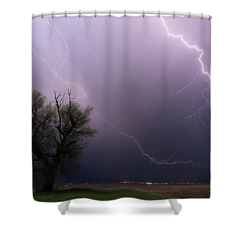 Lightning Shower Curtain featuring the photograph Big Bolt by Marcus Hustedde