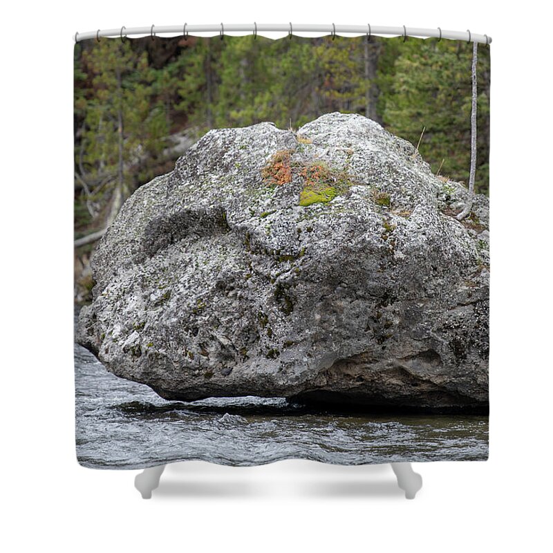 Nature Shower Curtain featuring the photograph Big Boulder by Paul Freidlund