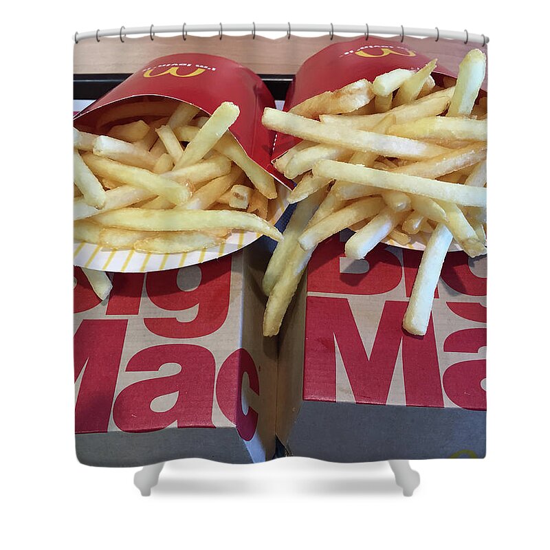 Big Macs Shower Curtain featuring the photograph Big Macs and Fries by Frank DiMarco