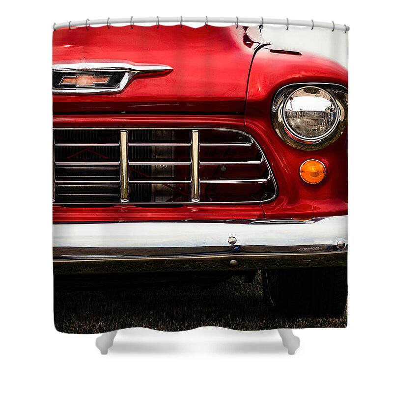 Truck Shower Curtain featuring the photograph Big Red by Carrie Hannigan