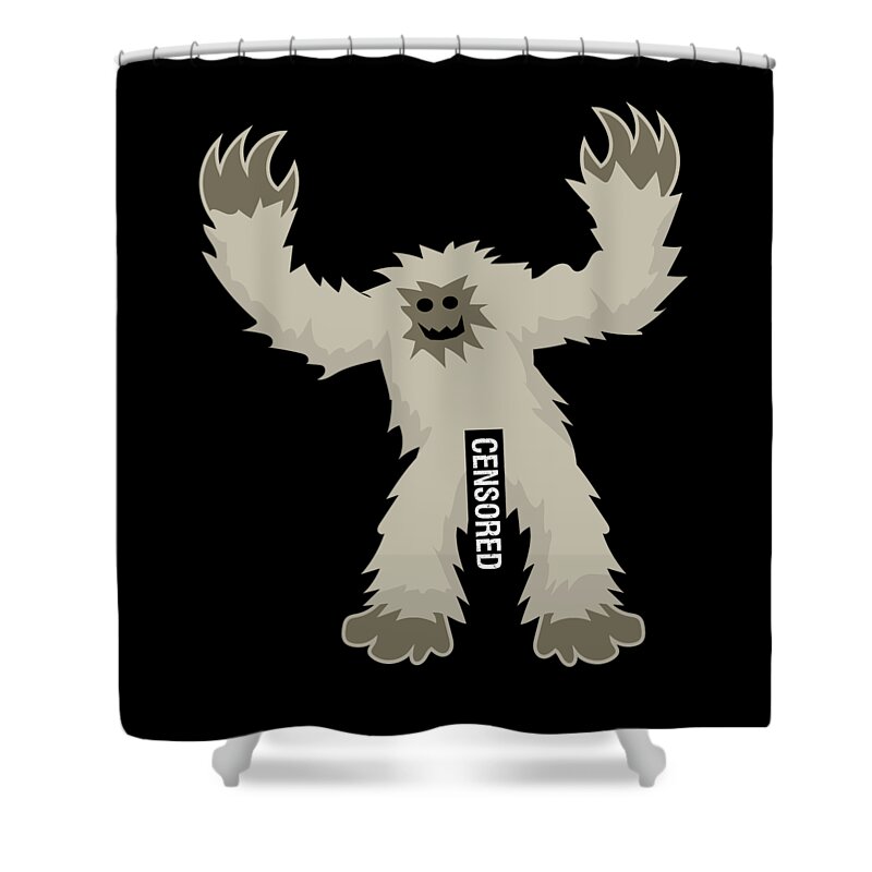 Funny Shower Curtain featuring the digital art Bigfoot Erotica by Flippin Sweet Gear