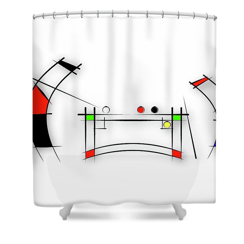 Snooker Shower Curtain featuring the digital art Biliard s by Pal Szeplaky