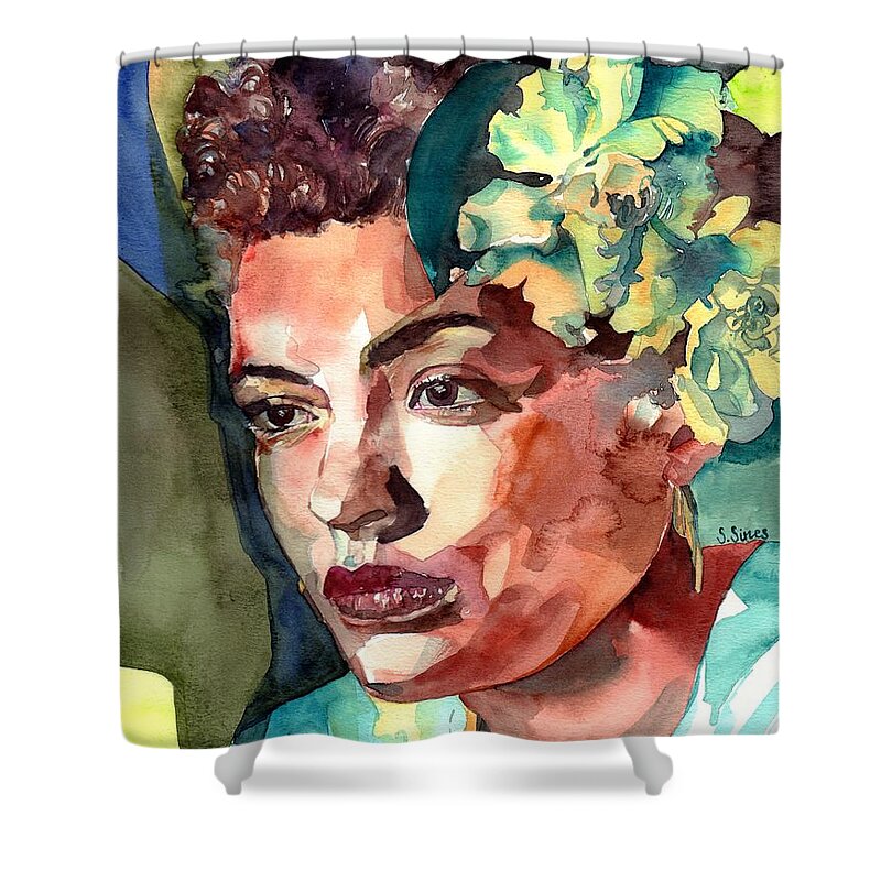 Billie Holiday Shower Curtains