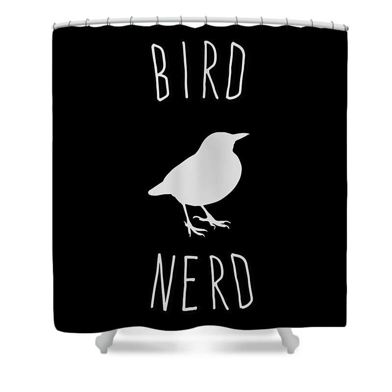 Birds Shower Curtain featuring the digital art Bird Nerd Birding by Flippin Sweet Gear