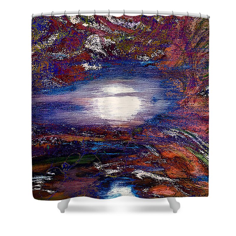Paradise Florida Keys Sunset Shower Curtain featuring the mixed media Birth Day by David Feder