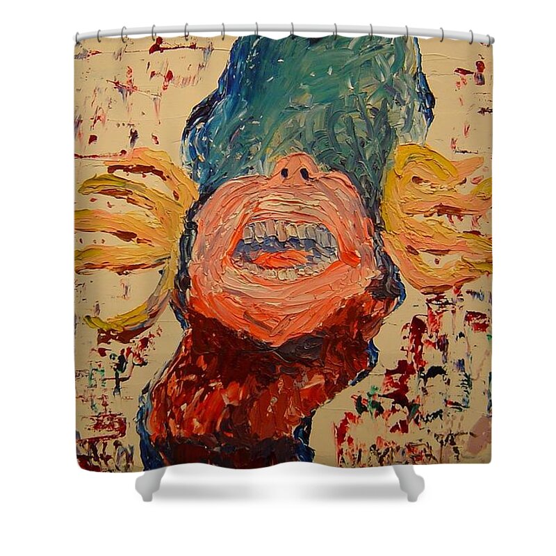 Death Shower Curtain featuring the painting Birth or Death by Vincent Cricchio