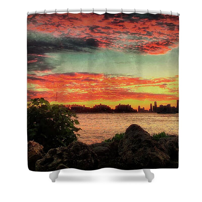 Miami Shower Curtain featuring the photograph Biscayne Bay Miami Florida USA by Doc Braham