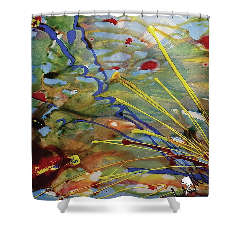  Shower Curtain featuring the painting Burger king11 collection by Jimmy Williams