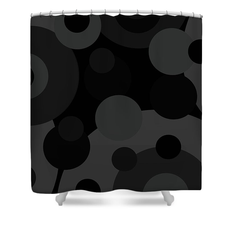 Black Shower Curtain featuring the digital art Black Aesthetic by Amelia Pearn