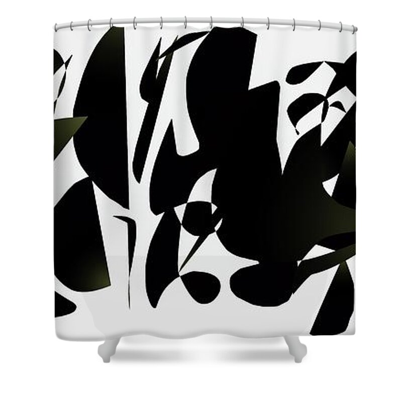 Wall Art Shower Curtain featuring the digital art Black And White Photography by Cepiatone Fine Art Callie E Austin