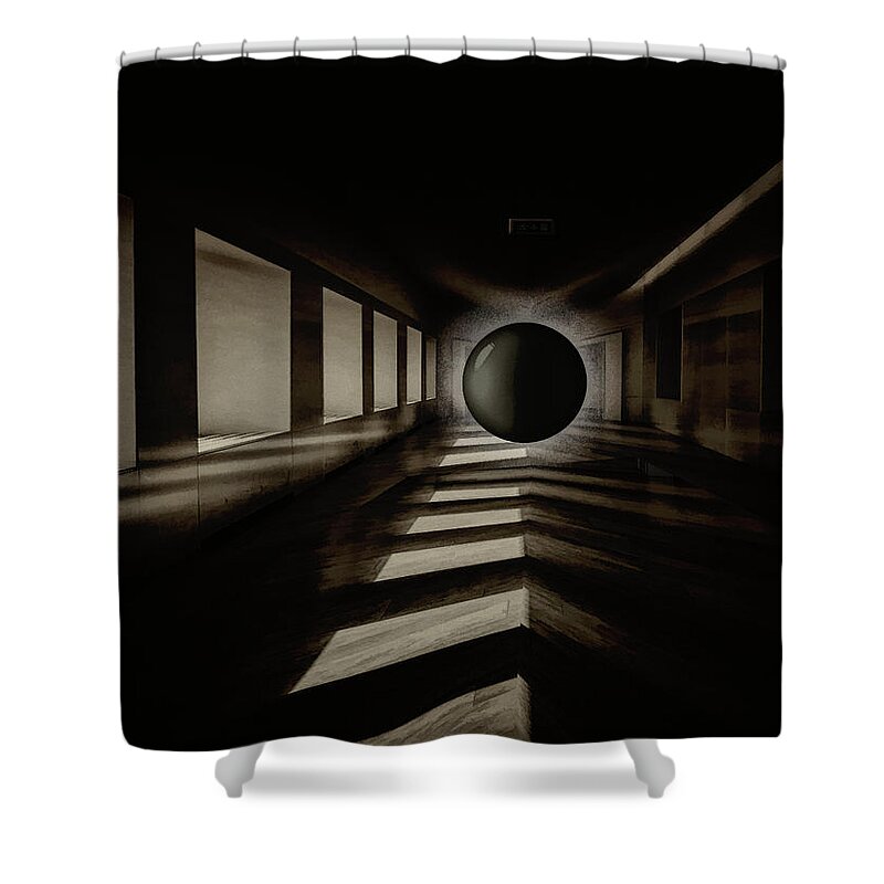Photography Shower Curtain featuring the photograph Black Ball by Paul Wear