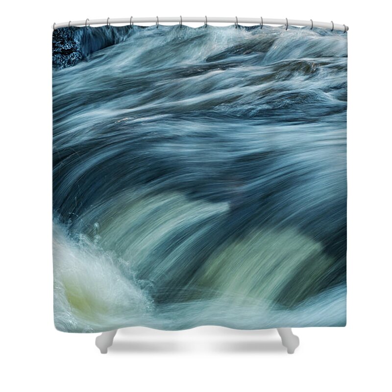 Waterfall Shower Curtain featuring the photograph Blackwater river in NH 3 by Lilia S